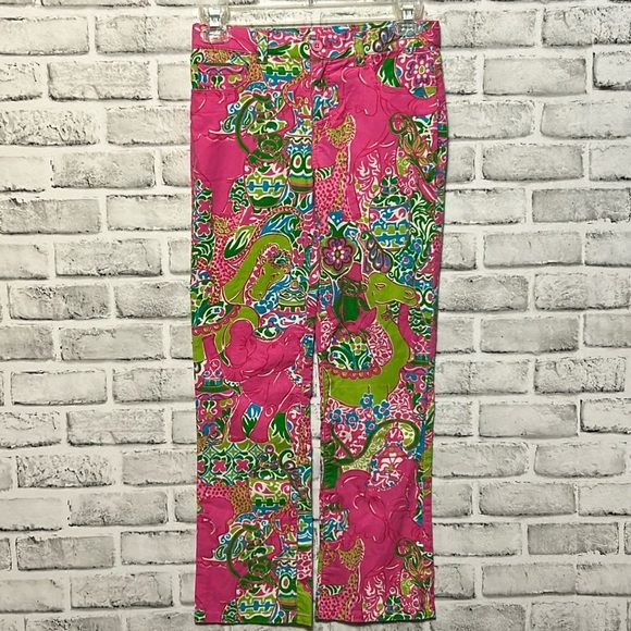 Lilly Pulitzer Girl’s Corduroy Pants, Size 10, Adjustable Waist, 5 Pockets - Picture 1 of 16